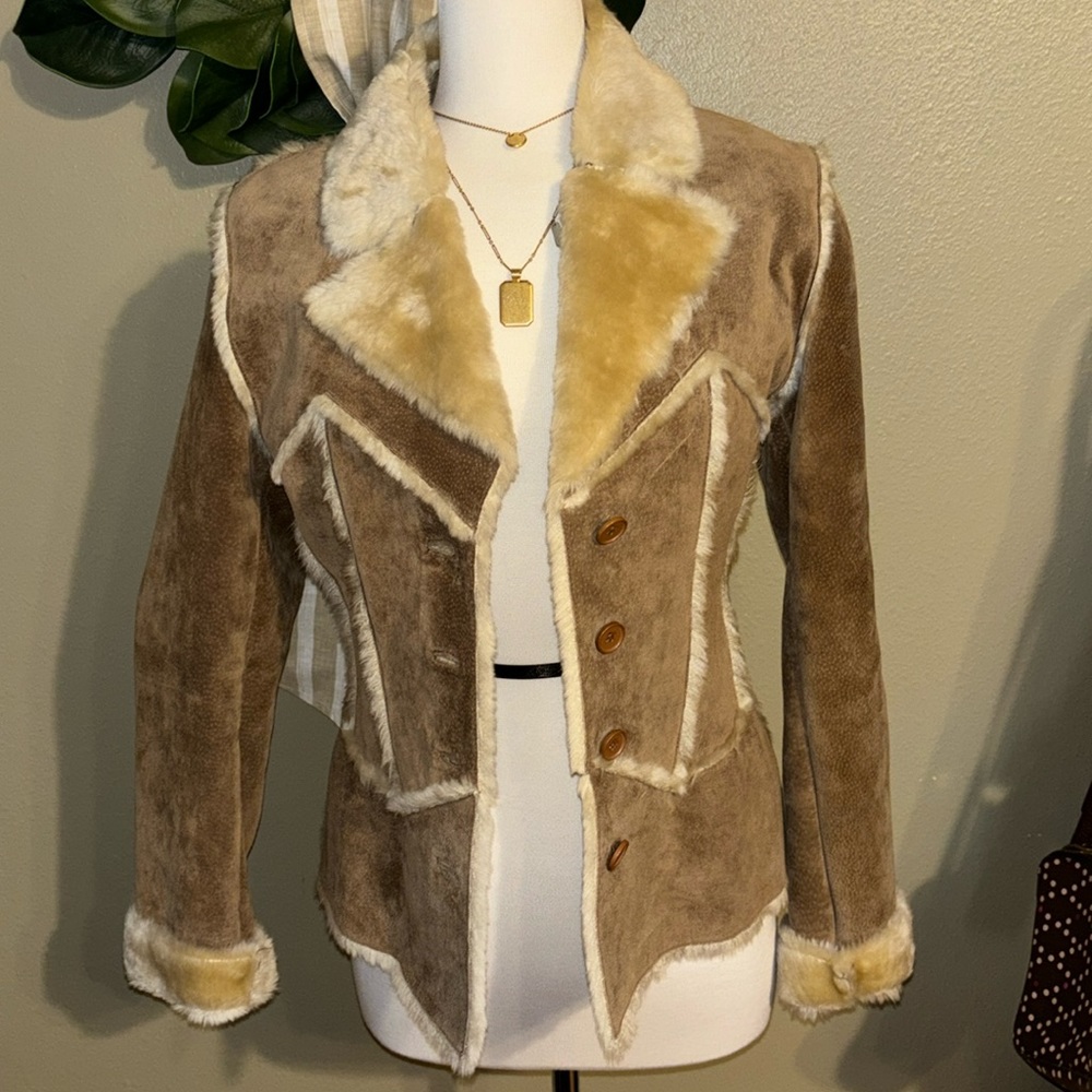 Suede and Faux Fur jacket, Vintage